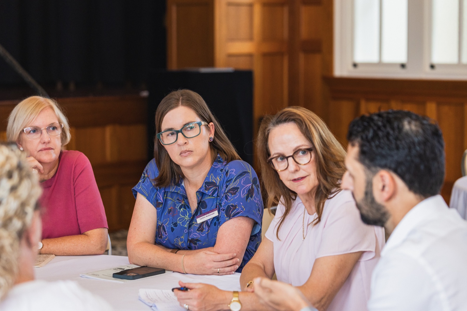 Leaders in discussion at a Brown Collective workshop